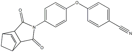 4-[4-(3,5-dioxo-4-azatricyclo[5.2.1.0~2,6~]dec-8-en-4-yl)phenoxy]benzonitrile Struktur