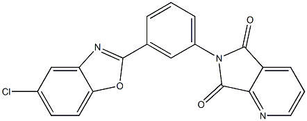 6-[3-(5-chloro-1,3-benzoxazol-2-yl)phenyl]-5H-pyrrolo[3,4-b]pyridine-5,7(6H)-dione Struktur