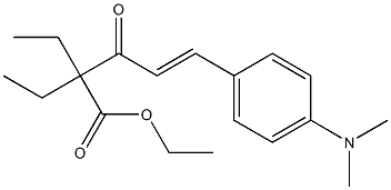 ethyl 5-[4-(dimethylamino)phenyl]-2,2-diethyl-3-oxo-4-pentenoate Struktur