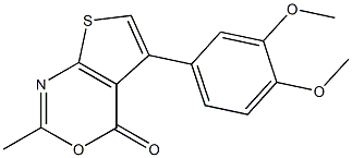 5-(3,4-dimethoxyphenyl)-2-methyl-4H-thieno[2,3-d][1,3]oxazin-4-one Struktur