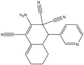 2-amino-4-(3-pyridinyl)-4a,5,6,7-tetrahydro-1,3,3(4H)-naphthalenetricarbonitrile Struktur