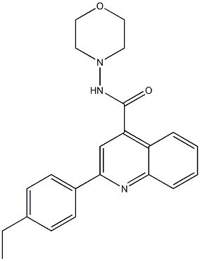 2-(4-ethylphenyl)-N-(4-morpholinyl)-4-quinolinecarboxamide Struktur