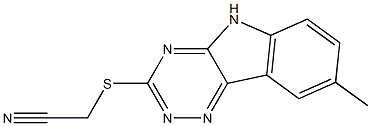 [(8-methyl-5H-[1,2,4]triazino[5,6-b]indol-3-yl)sulfanyl]acetonitrile Struktur