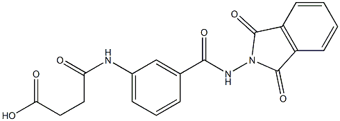 4-[(3-{[(1,3-dioxo-1,3-dihydro-2H-isoindol-2-yl)amino]carbonyl}phenyl)amino]-4-oxobutanoic acid Struktur