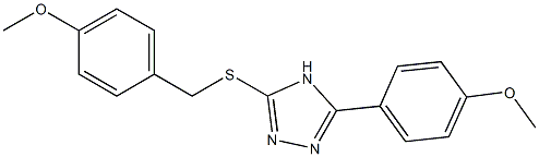 3-[(4-methoxybenzyl)sulfanyl]-5-(4-methoxyphenyl)-4H-1,2,4-triazole Struktur