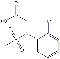 [2-bromo(methylsulfonyl)anilino]acetic acid Struktur