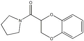 1-(2,3-dihydro-1,4-benzodioxin-2-ylcarbonyl)pyrrolidine Struktur