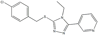 4-chlorobenzyl 4-ethyl-5-(3-pyridinyl)-4H-1,2,4-triazol-3-yl sulfide Structure