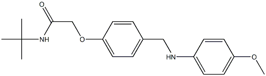 N-(tert-butyl)-2-{4-[(4-methoxyanilino)methyl]phenoxy}acetamide Struktur