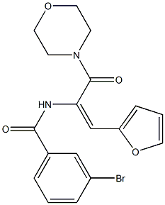 3-bromo-N-[2-(2-furyl)-1-(4-morpholinylcarbonyl)vinyl]benzamide Struktur