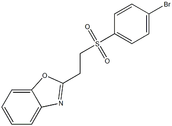 2-(1,3-benzoxazol-2-yl)ethyl 4-bromophenyl sulfone Struktur