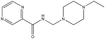 N-[(4-ethyl-1-piperazinyl)methyl]-2-pyrazinecarboxamide Struktur