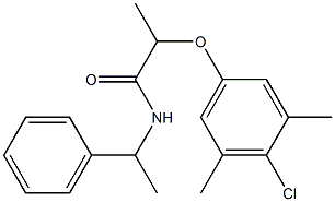 2-(4-chloro-3,5-dimethylphenoxy)-N-(1-phenylethyl)propanamide Struktur