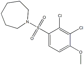 4-(1-azepanylsulfonyl)-2,3-dichlorophenyl methyl ether Struktur