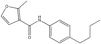 N-(4-butylphenyl)-2-methyl-3-furamide Struktur