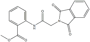 methyl 2-{[(1,3-dioxo-1,3-dihydro-2H-isoindol-2-yl)acetyl]amino}benzoate Struktur