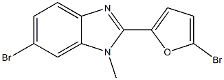 6-bromo-2-(5-bromo-2-furyl)-1-methyl-1H-benzimidazole Struktur