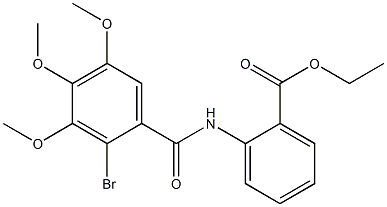 ethyl 2-[(2-bromo-3,4,5-trimethoxybenzoyl)amino]benzoate Struktur