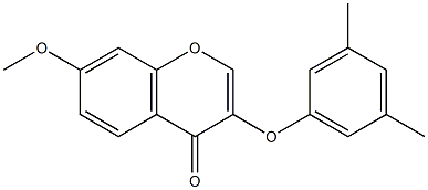 3-(3,5-dimethylphenoxy)-7-methoxy-4H-chromen-4-one Struktur