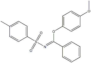 N-[(4-methoxyphenoxy)(phenyl)methylene]-4-methylbenzenesulfonamide Struktur