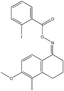 6-methoxy-5-methyl-3,4-dihydro-1(2H)-naphthalenone O-(2-iodobenzoyl)oxime Struktur