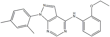 1-(2,4-dimethylphenyl)-N-(2-ethoxyphenyl)-1H-pyrazolo[3,4-d]pyrimidin-4-amine Struktur