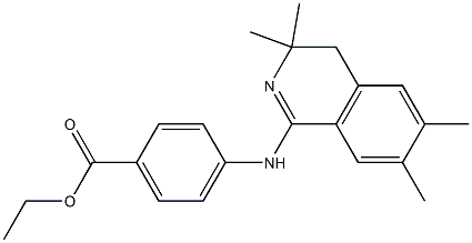 ethyl 4-[(3,3,6,7-tetramethyl-3,4-dihydro-1-isoquinolinyl)amino]benzoate Struktur