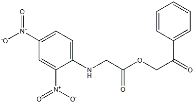 2-oxo-2-phenylethyl {2,4-dinitroanilino}acetate Struktur