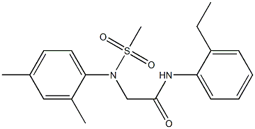 2-[2,4-dimethyl(methylsulfonyl)anilino]-N-(2-ethylphenyl)acetamide Struktur