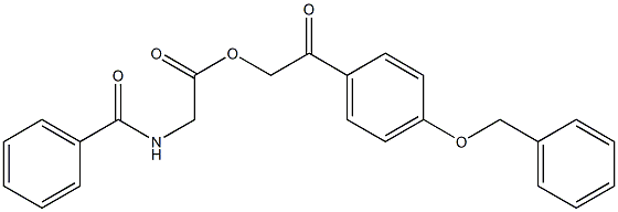 2-[4-(benzyloxy)phenyl]-2-oxoethyl (benzoylamino)acetate Struktur