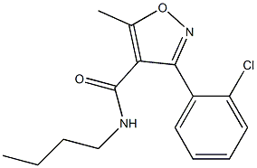 N-butyl-3-(2-chlorophenyl)-5-methylisoxazole-4-carboxamide Struktur