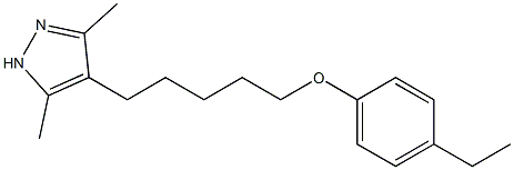 4-[5-(4-ethylphenoxy)pentyl]-3,5-dimethyl-1H-pyrazole Struktur