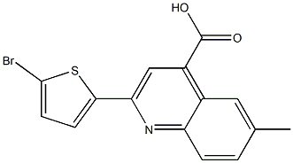 2-(5-bromo-2-thienyl)-6-methyl-4-quinolinecarboxylic acid Struktur