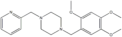 1-(2-pyridinylmethyl)-4-(2,4,5-trimethoxybenzyl)piperazine Struktur