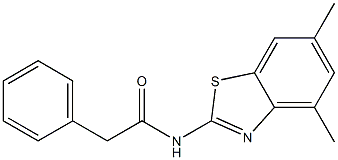 N-(4,6-dimethyl-1,3-benzothiazol-2-yl)-2-phenylacetamide Struktur