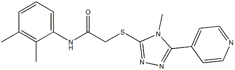 N-(2,3-dimethylphenyl)-2-[(4-methyl-5-pyridin-4-yl-4H-1,2,4-triazol-3-yl)sulfanyl]acetamide Struktur