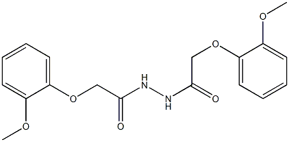 2-(2-methoxyphenoxy)-N'-[(2-methoxyphenoxy)acetyl]acetohydrazide Struktur