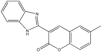 3-(1H-benzimidazol-2-yl)-6-methyl-2H-chromen-2-one Struktur