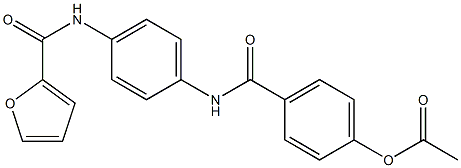 4-{[4-(2-furoylamino)anilino]carbonyl}phenyl acetate Struktur