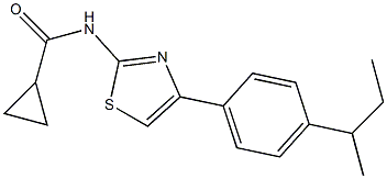 N-[4-(4-sec-butylphenyl)-1,3-thiazol-2-yl]cyclopropanecarboxamide Struktur