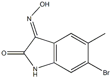 6-bromo-5-methyl-1H-indole-2,3-dione 3-oxime Struktur