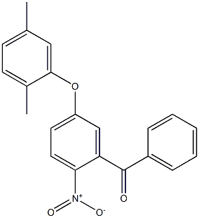 {5-(2,5-dimethylphenoxy)-2-nitrophenyl}(phenyl)methanone Struktur