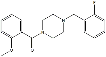 1-(2-fluorobenzyl)-4-(2-methoxybenzoyl)piperazine Struktur