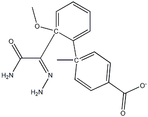 4-[2-(aminocarbonyl)carbohydrazonoyl]-2-methoxyphenyl 4-methylbenzoate Struktur