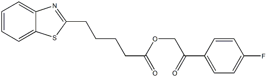 2-(4-fluorophenyl)-2-oxoethyl 5-(1,3-benzothiazol-2-yl)pentanoate Struktur