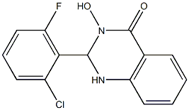 2-(2-chloro-6-fluorophenyl)-3-hydroxy-2,3-dihydro-4(1H)-quinazolinone Struktur