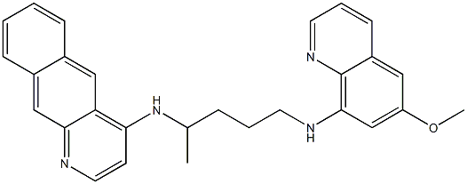 N-benzo[g]quinolin-4-yl-N-{4-[(6-methoxy-8-quinolinyl)amino]-1-methylbutyl}amine Struktur