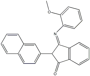 3-[(2-methoxyphenyl)imino]-2-(2-naphthyl)-1-indanone Struktur