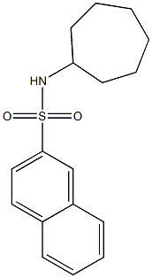 N-cycloheptyl-2-naphthalenesulfonamide Struktur