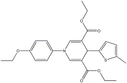 diethyl 1-(4-ethoxyphenyl)-4-(5-methyl-2-thienyl)-1,4-dihydro-3,5-pyridinedicarboxylate Struktur